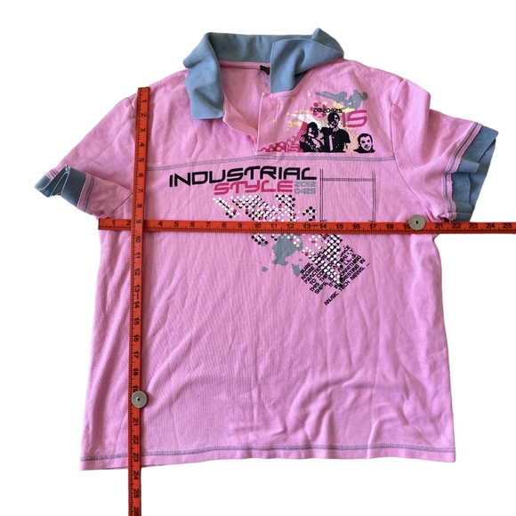 Preloved Ego Men's Vintage Tech Techno Hip Hop House Music Polo T-Shirt - UK XL - Picture 4 of 16